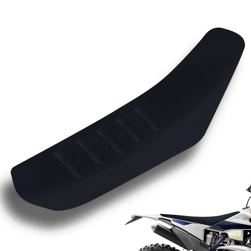 MCHMFG Universal Gripper Soft Seat Cover Diamond Texture for Motobike Dirt Motorcycle MX Cross Enduro Black - Image 1